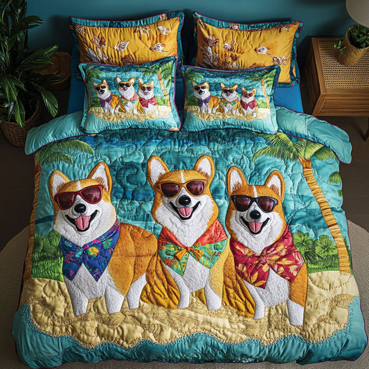 Cool Pup Crew 3-Piece Quilted Bedding Set - Single (59" x 70")