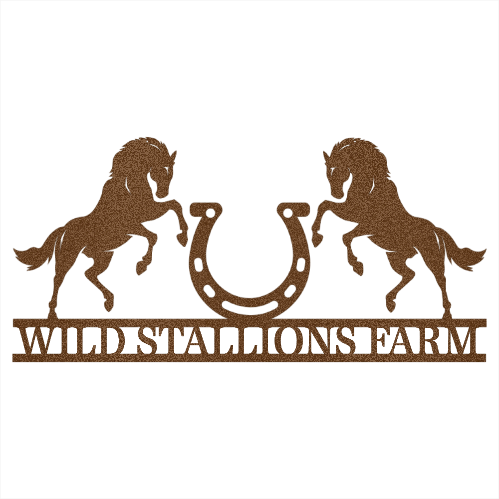 Custom Horse Ranch Steel Wall Decor