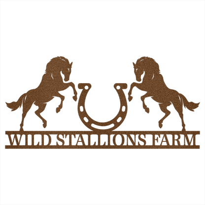 Custom Horse Ranch Steel Wall Decor
