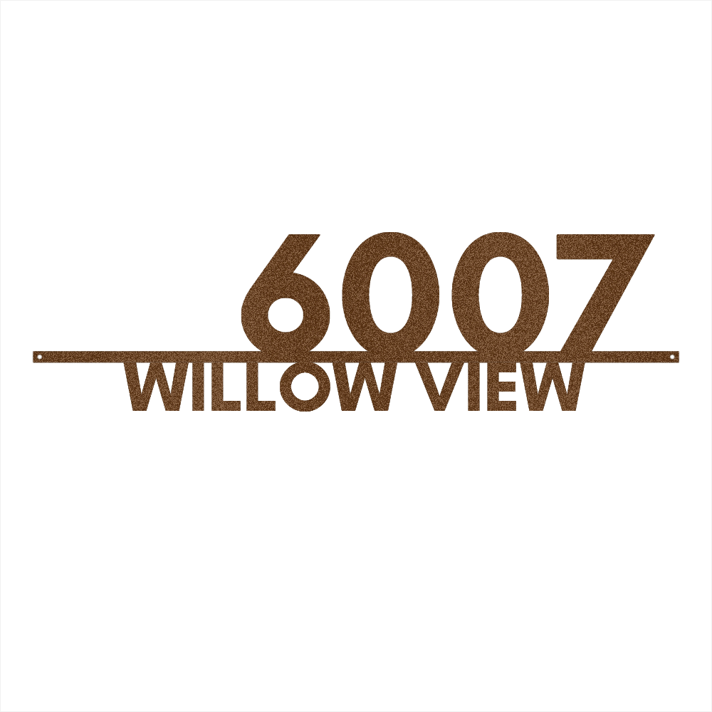 Custom House Address Sign Steel Wall Decor