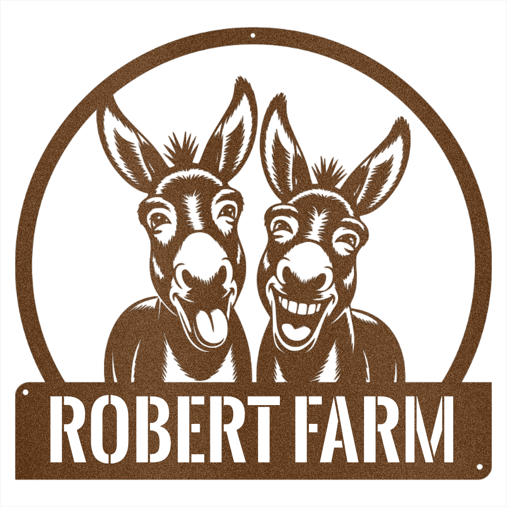 Personalized Donkey Steel Wall Decor