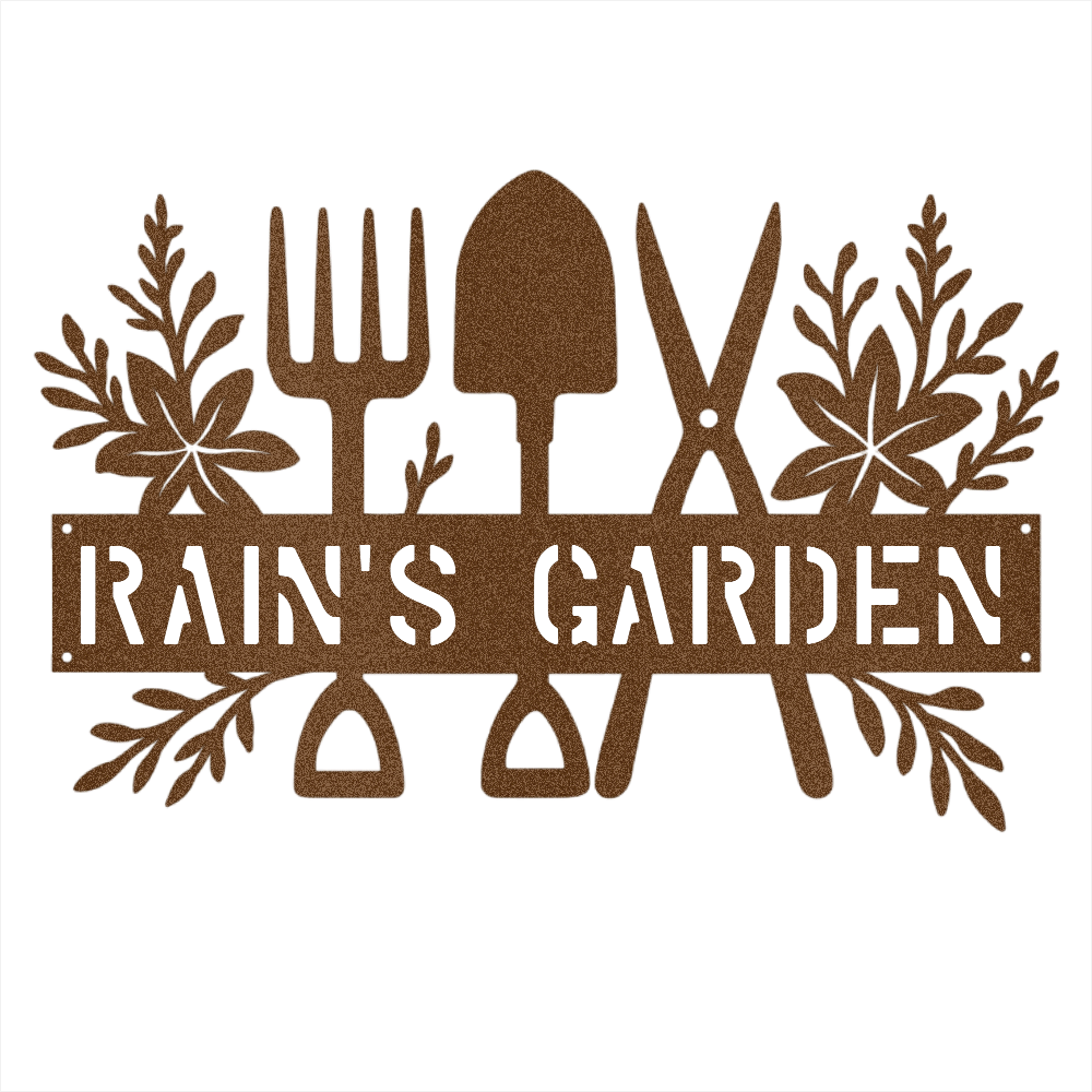 Custom Gardener Name Steel Wall Decor