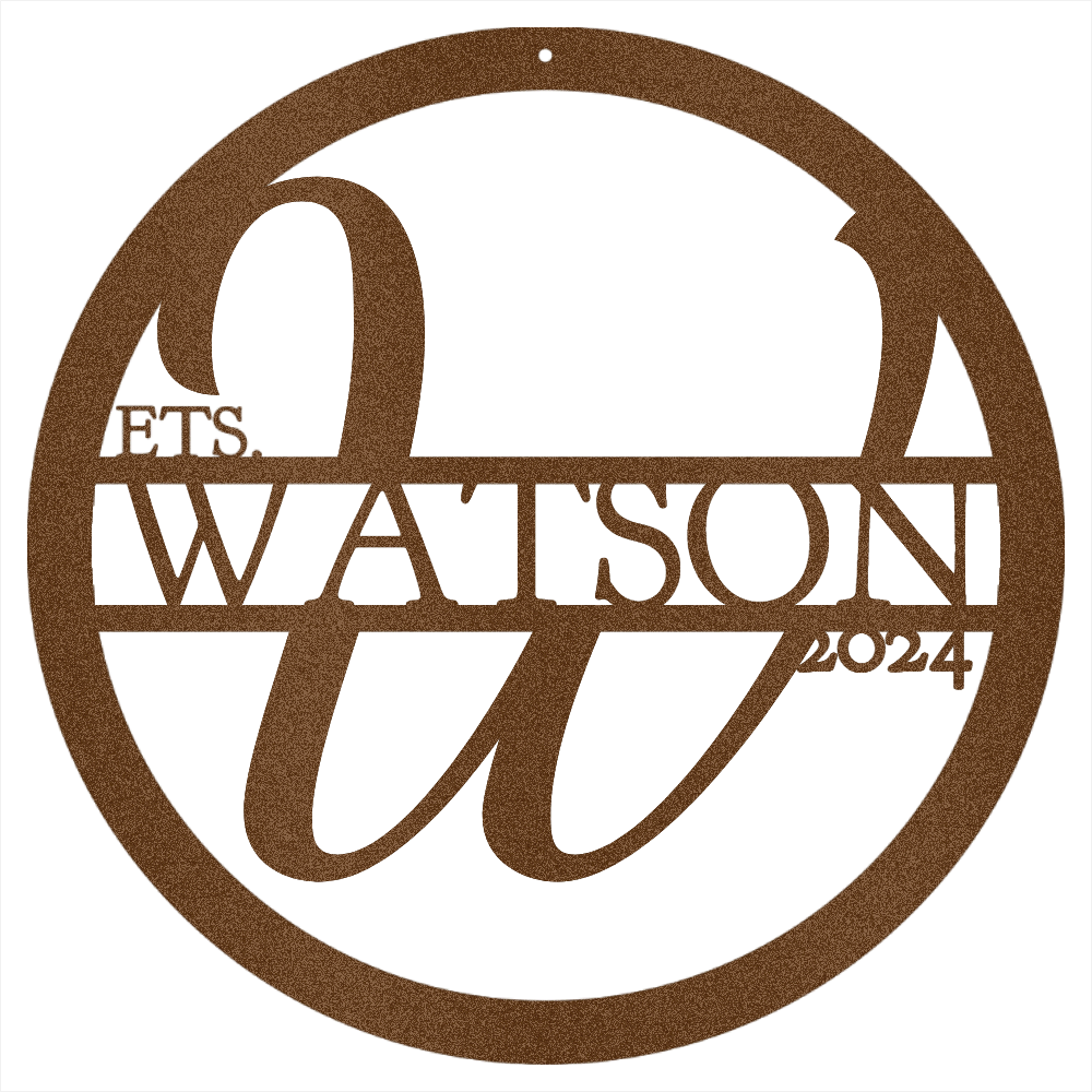 Personalized Family Name Steel Wall Decor