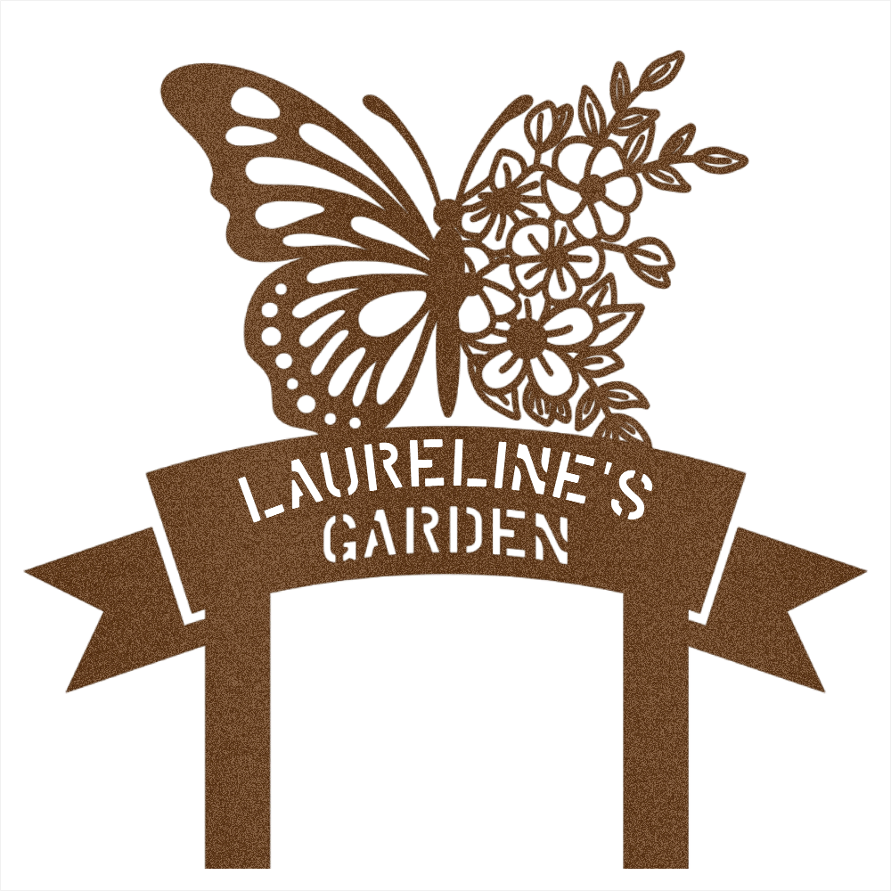 Custom Garden Name  Steel Wall Decor 3