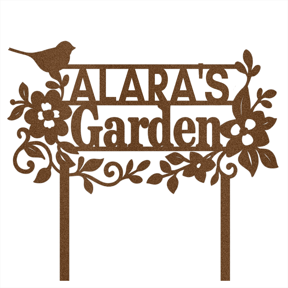 Custom Garden Name Steel Design 7