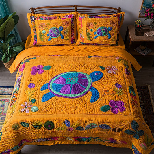 Coral Reef Comfor 3-Piece Quilted Bedding Set - Single (59" x 70")
