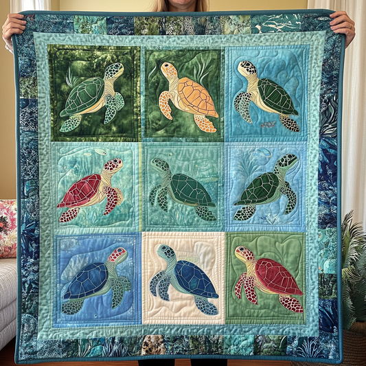 Coral Reef Comfor Quilted Blanket - Throw (55" x 60")