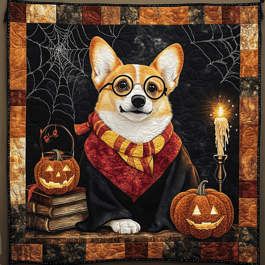 Corgi Bewitching Tale Quilted Blanket - Throw (55" x 60")