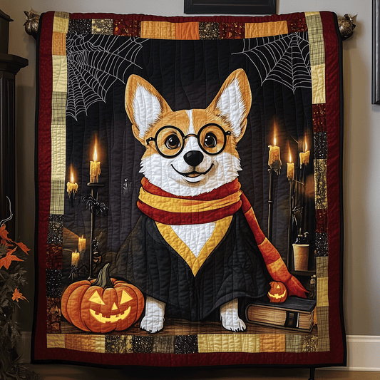 Corgi Coven Quilted Blanket - Throw (55" x 60")