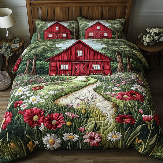 Cottage Dreams 3-Piece Quilted Bedding Set - Single (59" x 70")