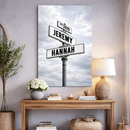 Personalized Family Street Name Wall Sign