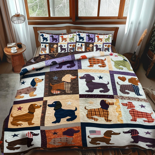 Cozy Canine Comfort 3-Piece Quilted Bedding Set - Single (59" x 70")