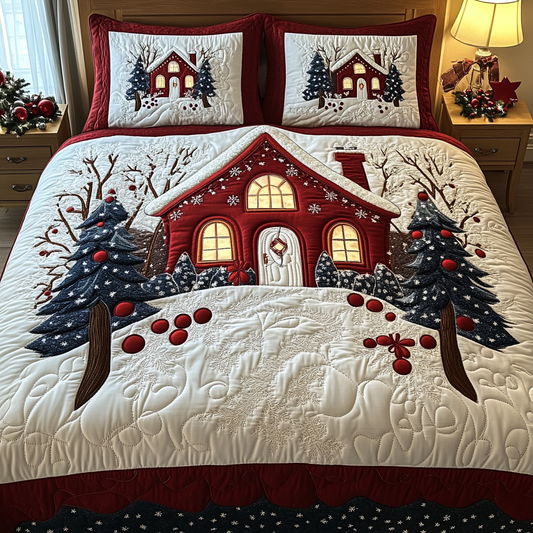 Cozy Cabin Dreams 3-Piece Quilted Bedding Set - Single (59" x 70")