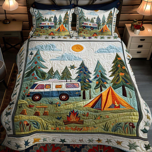 Cozy Campout 3-Piece Quilted Bedding Set - Single (59" x 70")