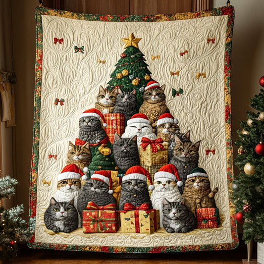 Cozy Paws Parade Quilted Blanket - Throw (55" x 60")