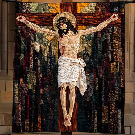 Crown Of Thorns Quilted Blanket - Throw (55" x 60")