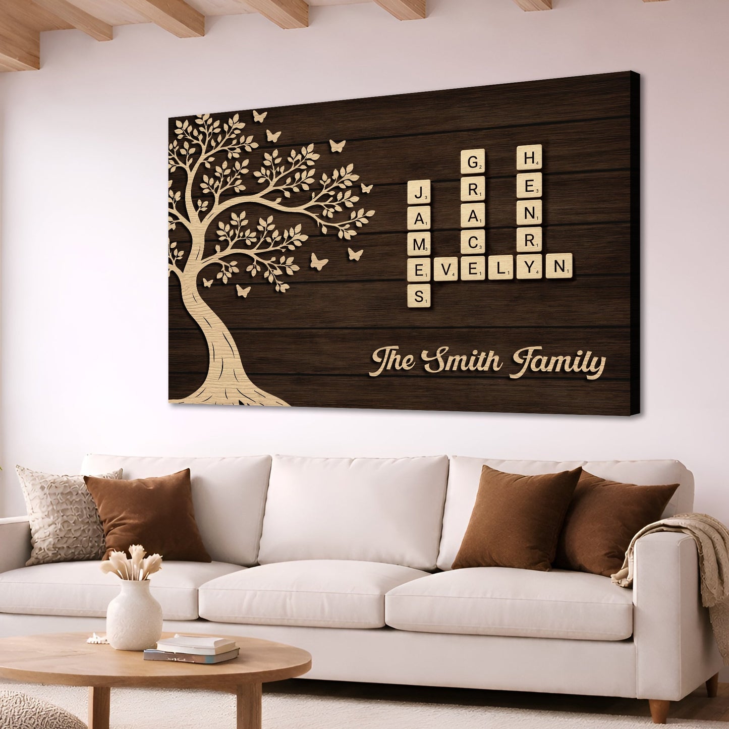 Custom Family Crossword Wall Sign