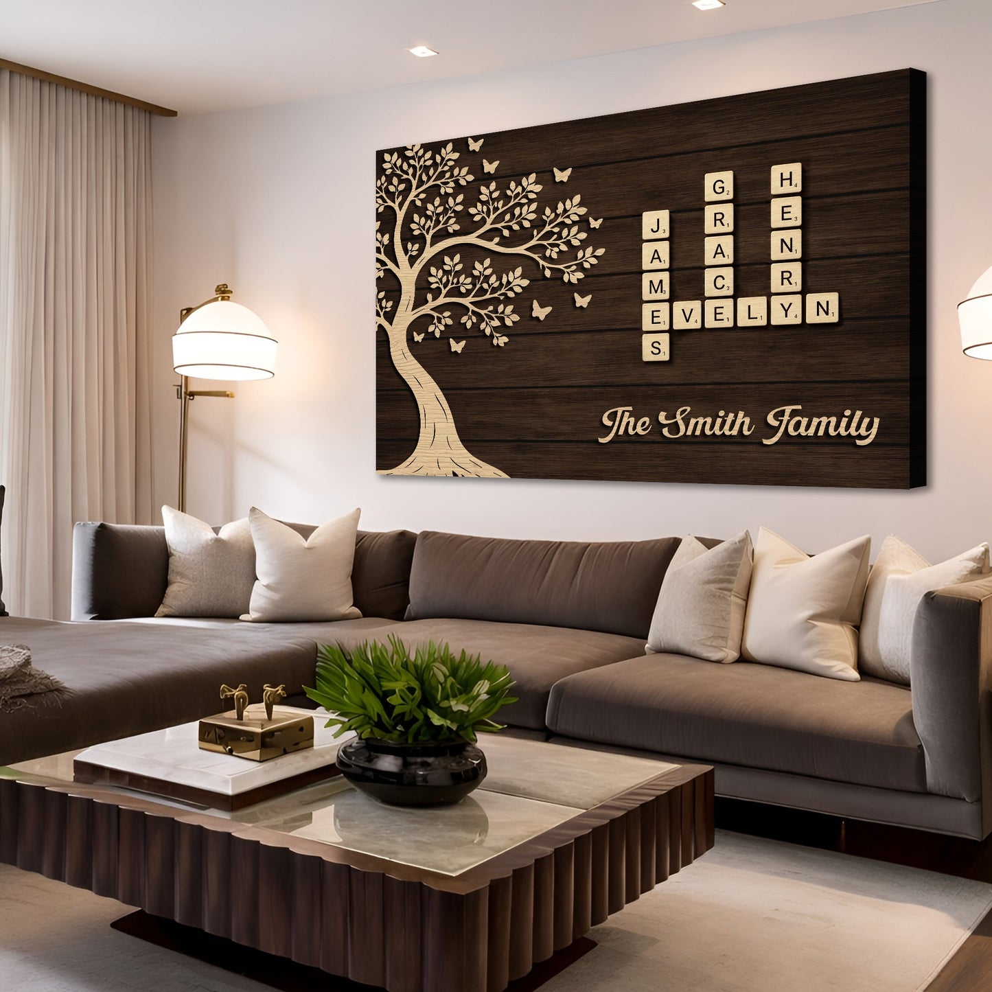 Custom Family Crossword Wall Sign