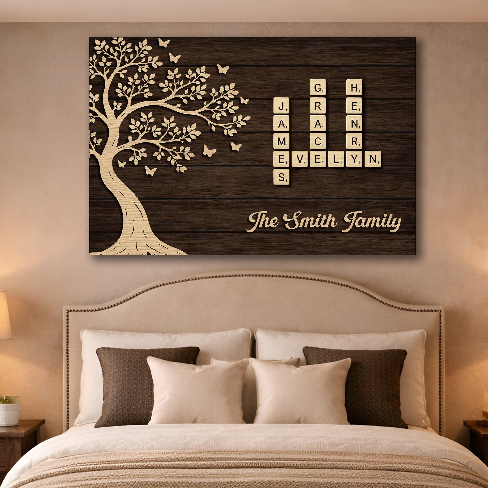 Custom Family Crossword Wall Sign