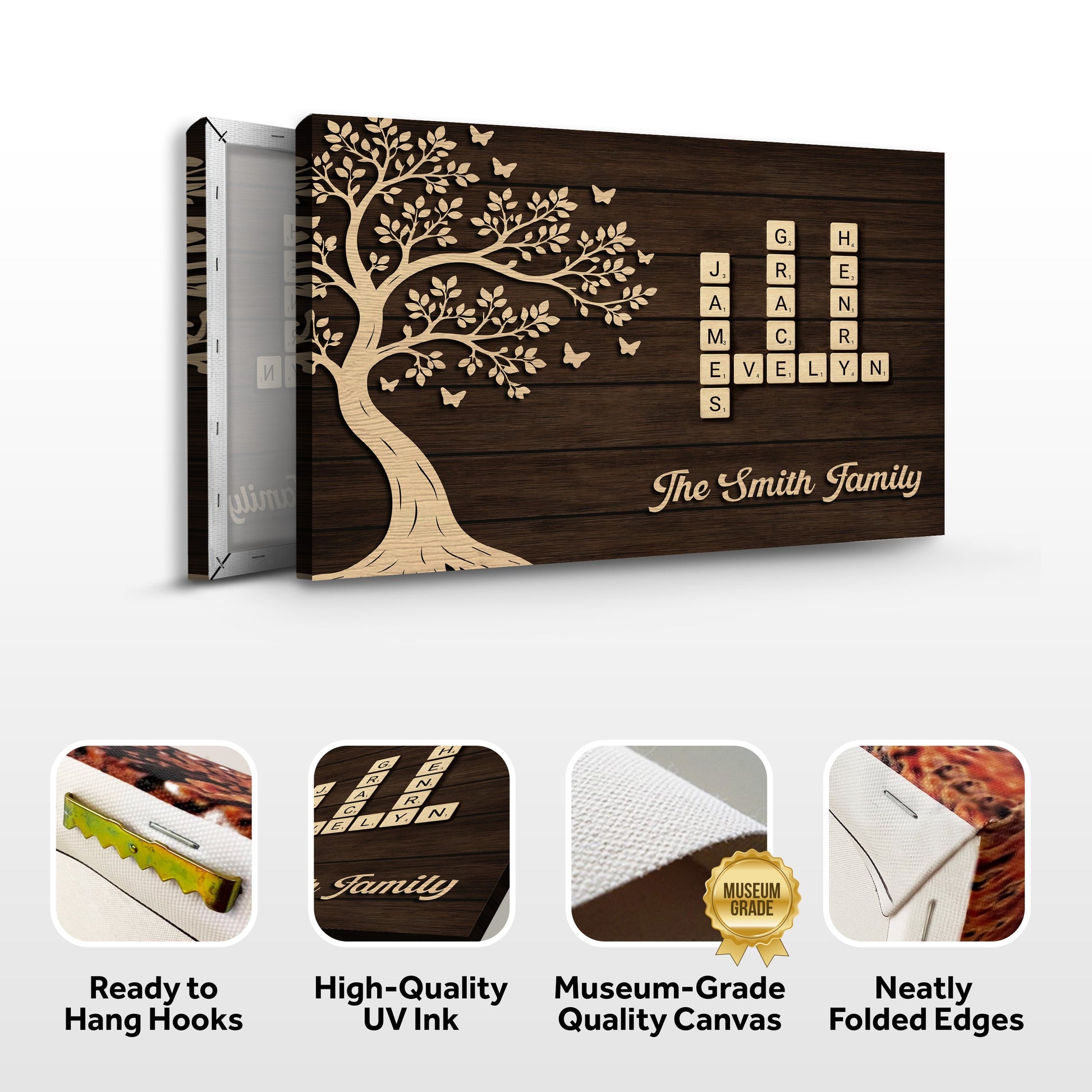 Custom Family Crossword Wall Sign