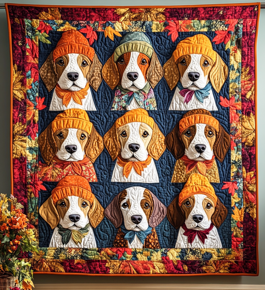 Cute Beagles Quilted Blanket - Throw (55" x 60")