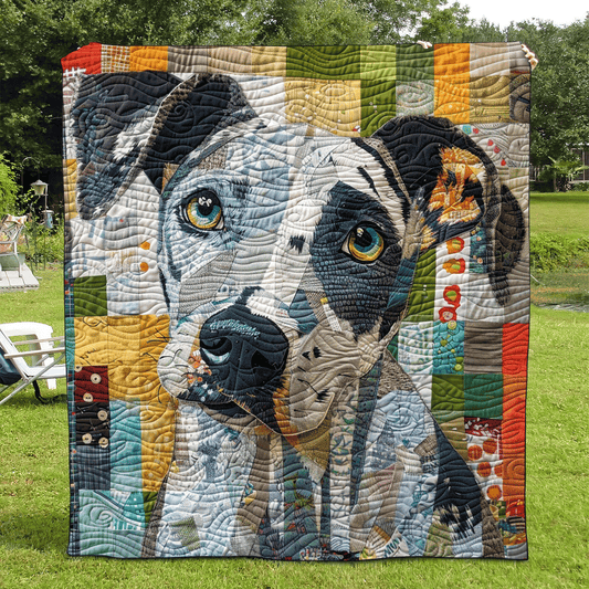 Dalmatian's Eyes Quilted Blanket - Throw (55" x 60")