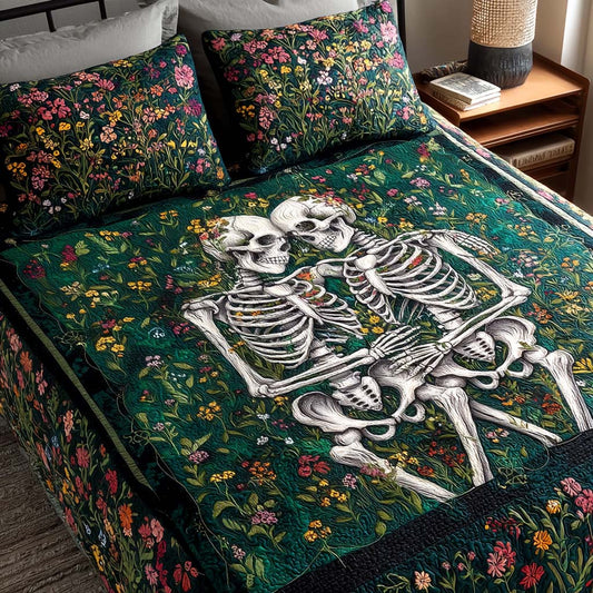 Dark Embrace 3-Piece Quilted Bedding Set - Single (59" x 70")