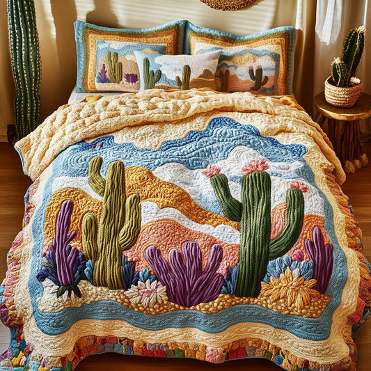 Desert Glow 3-Piece Quilted Bedding Set - Single (59" x 70")