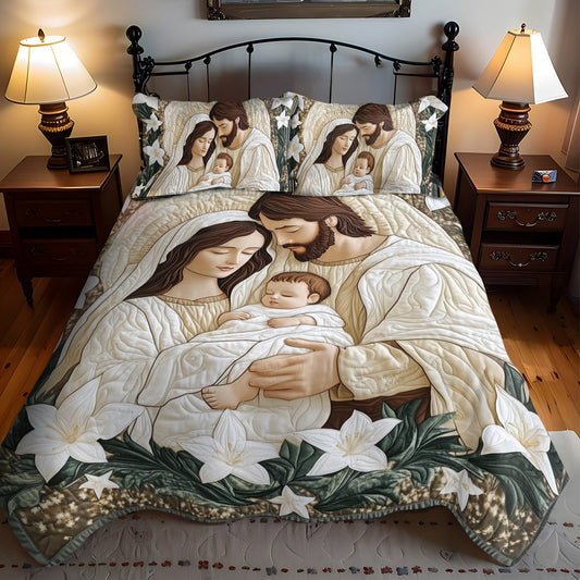 Divine Embrace 3-Piece Quilted Bedding Set - Single (59" x 70")