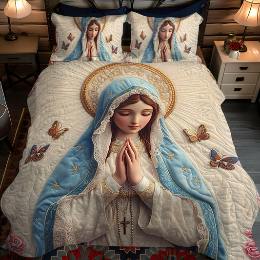 Divine Grace 3-Piece Quilted Bedding Set - Single (59" x 70")