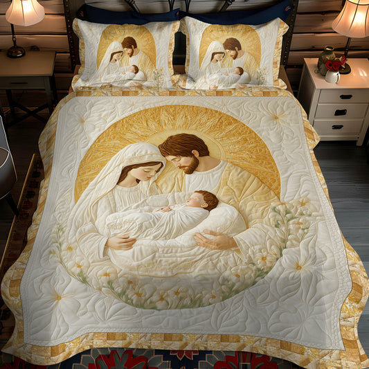 Divine Nativity 3-Piece Quilted Bedding Set - Single (59" x 70")