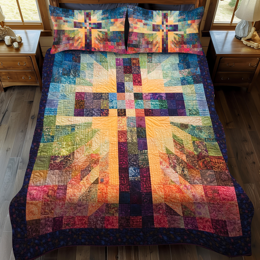 Divine Path 3-Piece Quilted Bedding Set - Single (59" x 70")