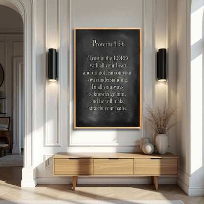 Proverbs 3:5-6 - Trust In The Lord With All Your Heart Faith Sign IV