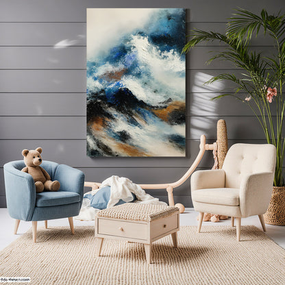 Luxurious Blue Abstract Wall Art