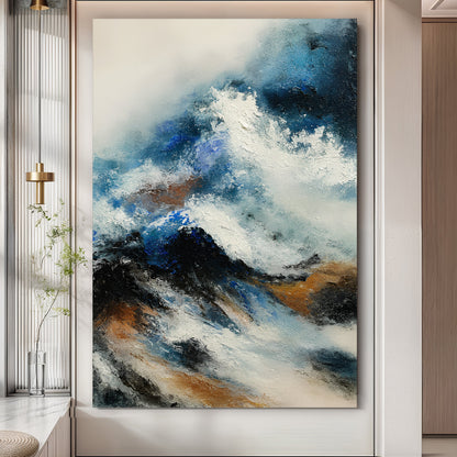 Luxurious Blue Abstract Wall Art