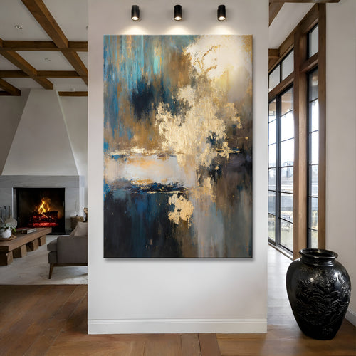 Warm Metallic Modern Wall Art II