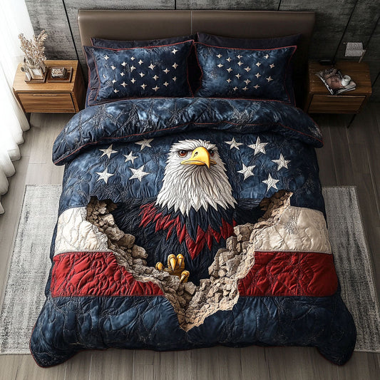 Eagle Freedom 3-Piece Quilted Bedding Set - Single (59" x 70")