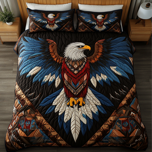 Eagle Pride 3-Piece Quilted Bedding Set - Single (59" x 70")