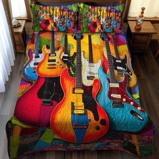 Electric Pulse 3-Piece Quilted Bedding Set - Single (59" x 70")