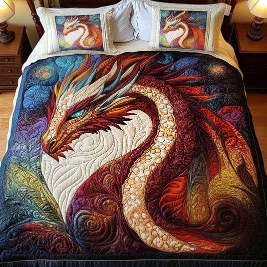 Ember Majesty 3-Piece Quilted Bedding Set - Single (59" x 70")