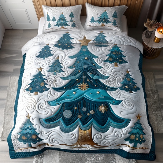 Enchanted Christmas Quilted Bedding Set - Single (59" x 70")