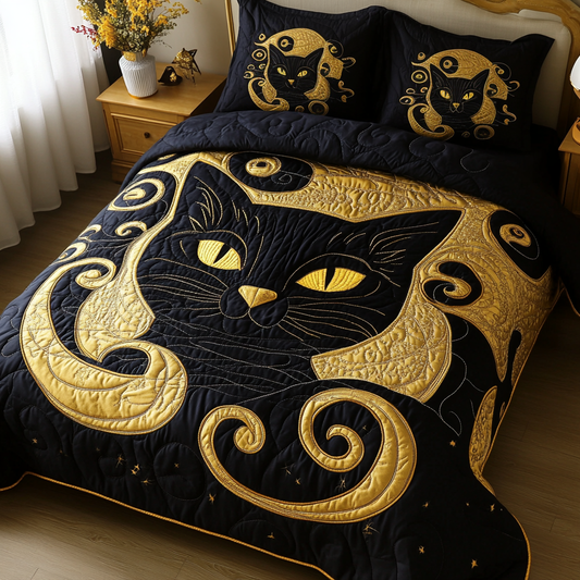 Enchanted Ebony 3-Piece Quilted Bedding Set - Single (59" x 70")