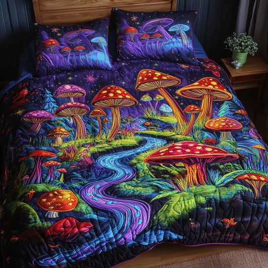 Enchanted Forest 3-Piece Quilted Bedding Set - Single (59" x 70")