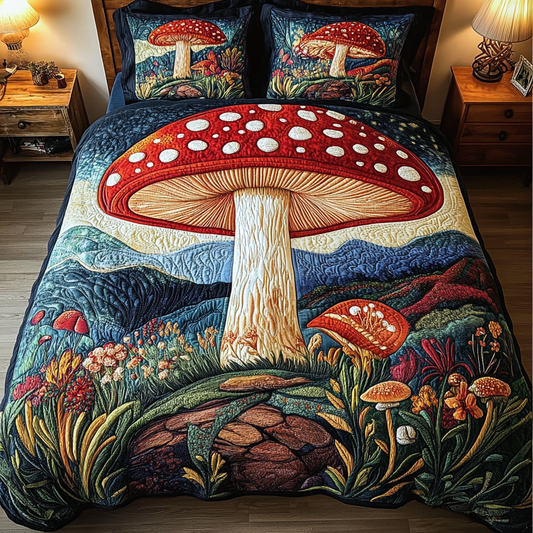 Enchanted Forest 3-Piece Quilted Bedding Set - Single (59" x 70")