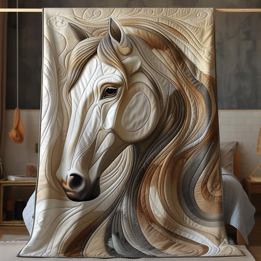 Throw (55'' x 60'') /Enchanted Horse Quilted Blanket
