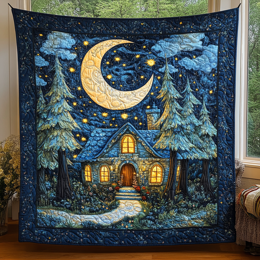 Enchanted Moonlit Home Quilted Blanket - Throw (55" x 60")
