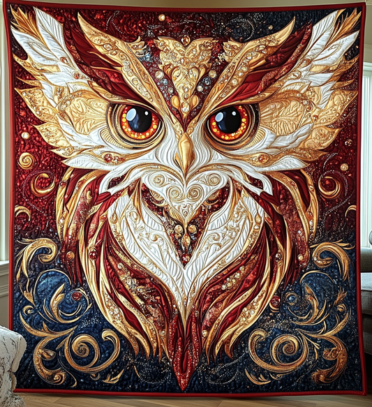Enchanted Owl Quilted Blanket - Throw (55" x 60")