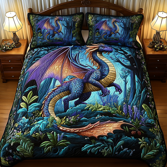 Enchanted Wings 3-Piece Quilted Bedding Set - Single (59" x 70")
