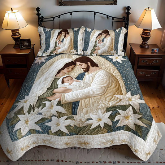 Eternal Love 3-Piece Quilted Bedding Set - Single (59" x 70")