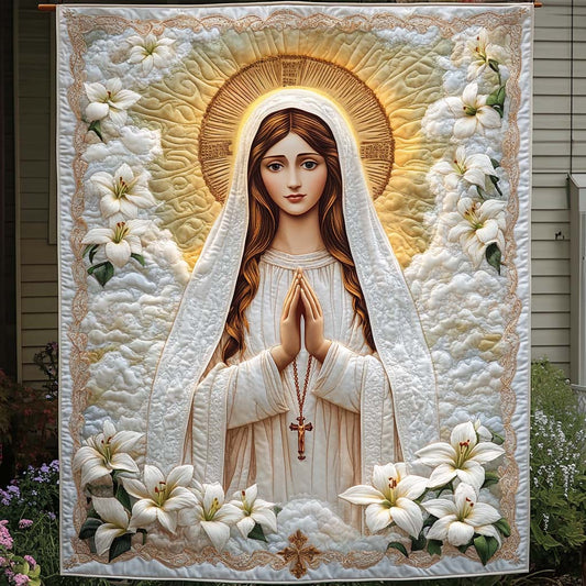 Eternal Purity Quilted Blanket - Throw (55" x 60")